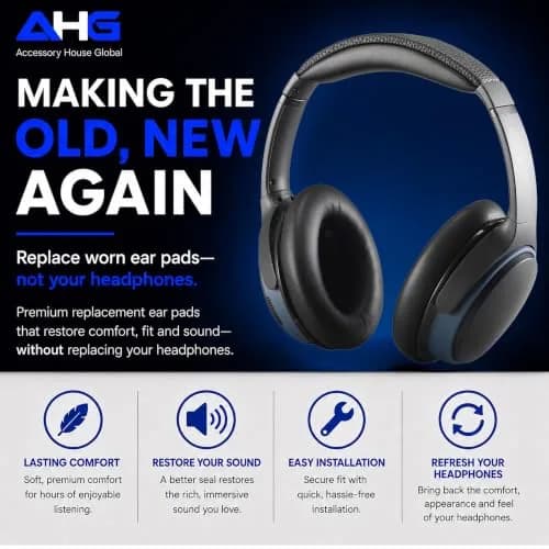 AHG AE2 ae 2 Ear Pads Compatible with Bose SoundLink ae2 Headphones - Black | Premium Protein Leather & High-Density Foam thumbnail 3