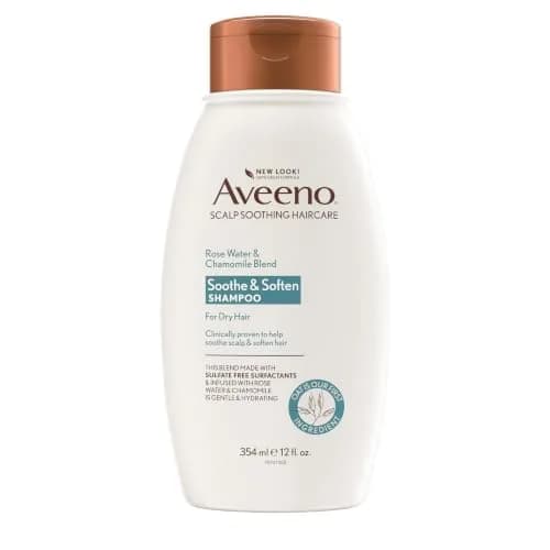 Aveeno Rose Water & Chamomile Shampoo for Dry Hair 12 fl oz | Hydrating, Gentle & Sulfate-Free thumbnail 1