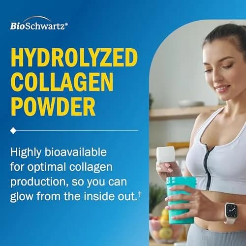 BioSchwartz Collagen Peptides Powder 16oz | Unflavored Collagen for Skin & Joints thumbnail 2