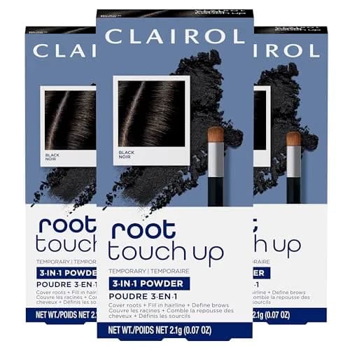 Clairol Root Touch-Up Powder Black | 0.07 oz (Pack of 3) | Ammonia-Free Gray Coverage Stick - main product image