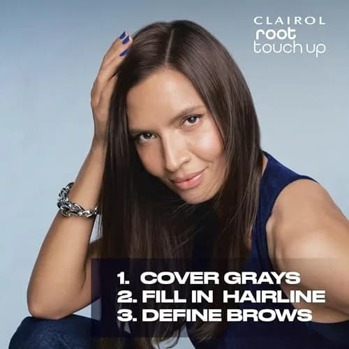 Clairol Root Touch-Up Powder Dark Brown | 0.07 oz (Pack of 3) | Ammonia-Free Gray Coverage Stick - view 3