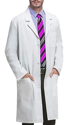 VOGRYE Mens Lab Coat with 3 Pockets | Lightweight, Breathable, Machine Washable (70-120 chars) thumbnail 1