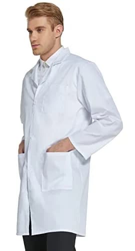 VOGRYE Mens Lab Coat with 3 Pockets | Lightweight, Breathable, Machine Washable (70-120 chars) thumbnail 4