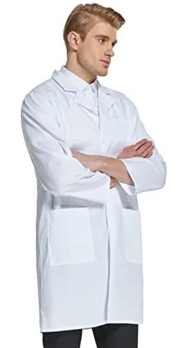 VOGRYE Mens Lab Coat with 3 Pockets | Lightweight, Breathable, Machine Washable (70-120 chars) thumbnail 6