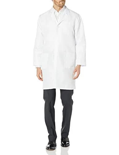 VOGRYE Mens Lab Coat with 3 Pockets | Lightweight, Breathable, Machine Washable (70-120 chars) thumbnail 2