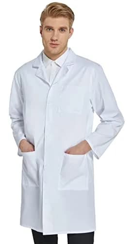 VOGRYE Mens Lab Coat with 3 Pockets | Lightweight, Breathable, Machine Washable (70-120 chars) thumbnail 3
