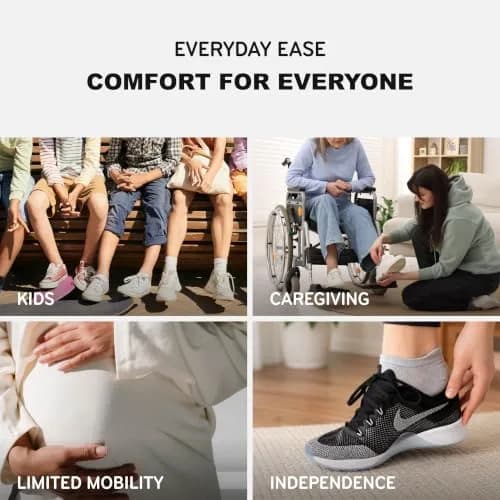THE ORIGINAL STRETCHLACE Flat Elastic Stretch Shoelaces, Black, 45 in | No Tie, Comfortable Fit for All Ages thumbnail 3