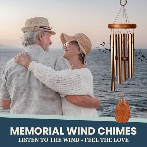 Woodstock Wind Chimes Amazing Grace Chime Wind Chime Inspirational Memorial Gifts 16" Bronze thumbnail 6