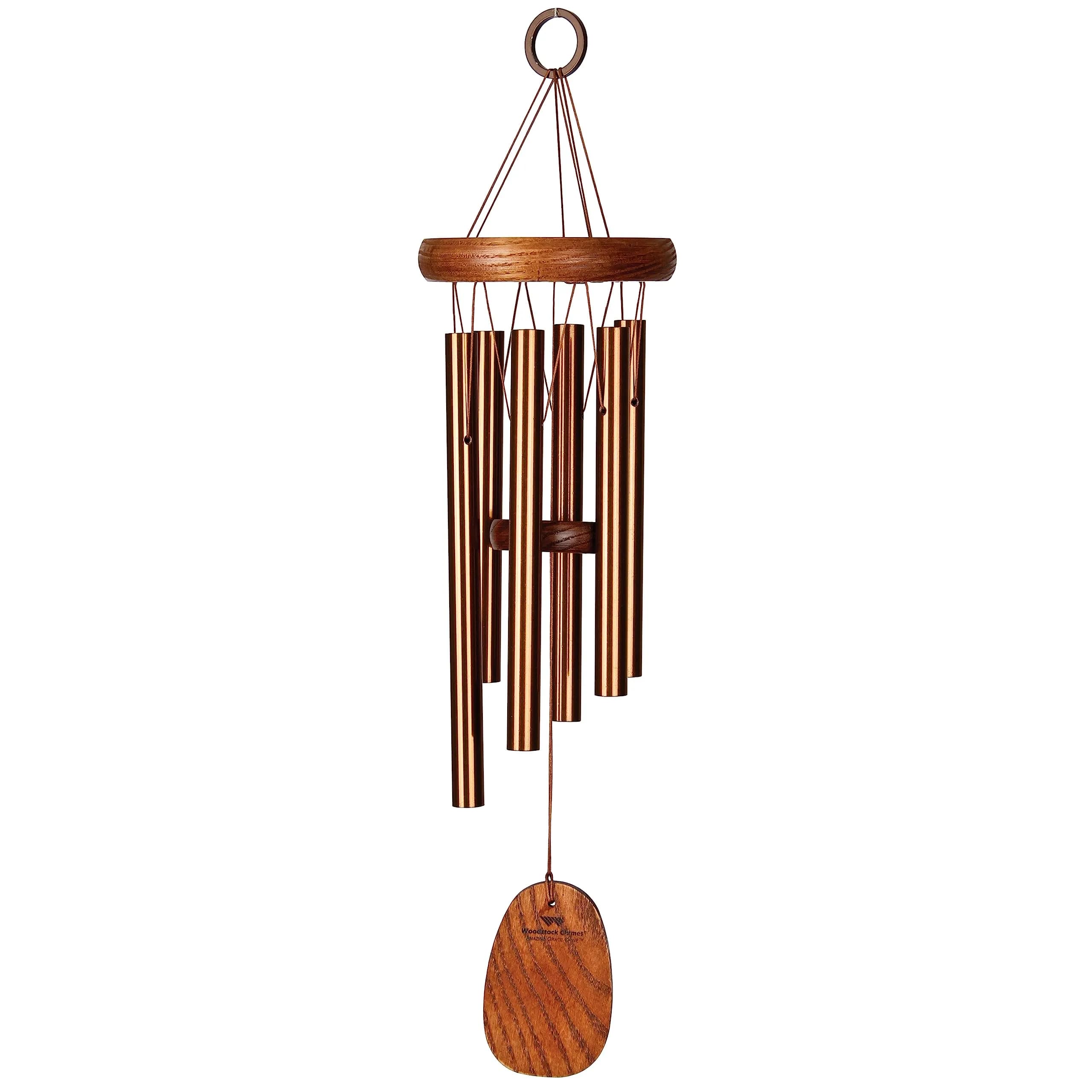 Woodstock Wind Chimes Amazing Grace Chime Wind Chime Inspirational Memorial Gifts 16" Bronze