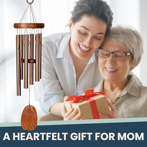 Woodstock Wind Chimes Amazing Grace Chime Wind Chime Inspirational Memorial Gifts 16" Bronze thumbnail 4