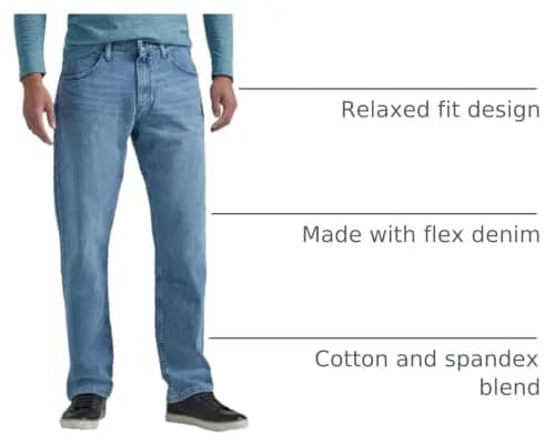 Wrangler Authentics Men's Classic 5-Pocket Relaxed Fit Flex Jean 31W x 30L | Heavyweight Cotton Denim thumbnail 4