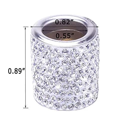 FEENM White 4 Pack Vehicle Seat Cover Accessories | Diamond Rhinestone Headrest Collars for Car Interior (70-120 chars) thumbnail 2