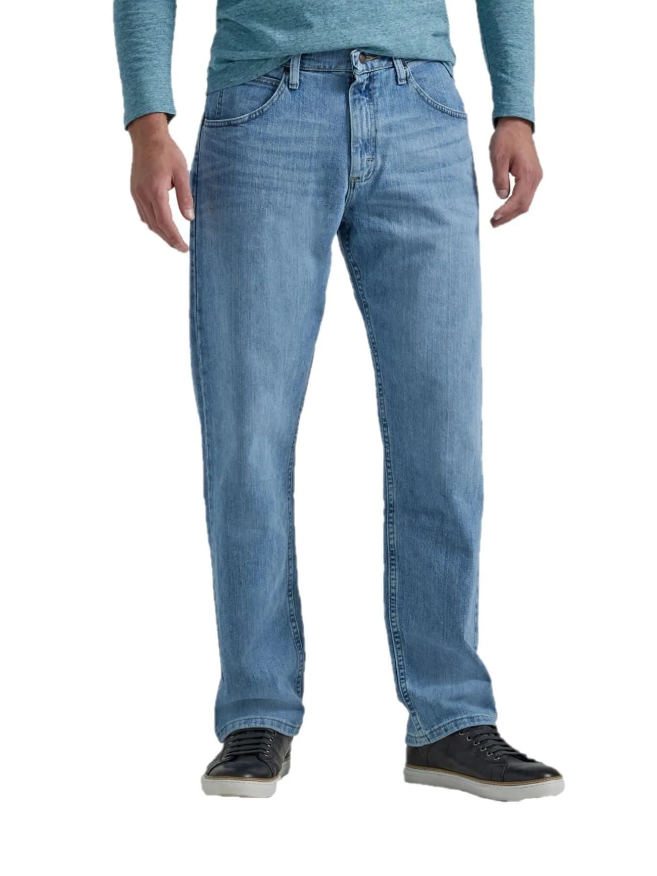 Wrangler Authentics Men's Classic 5-Pocket Relaxed Fit Flex Jean Stonewash Flex 46W x 30L | Casual Comfort & Durability