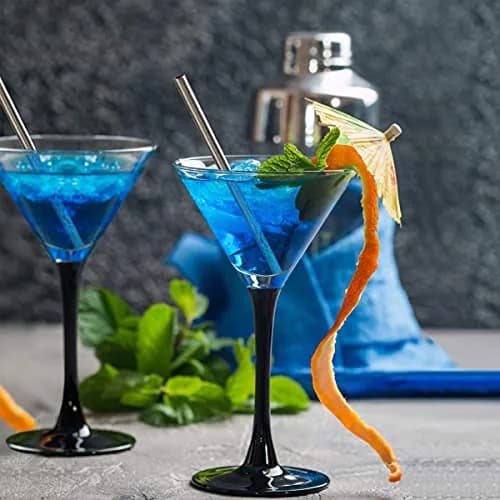 Teivio 5-inch Extra Short Reusable Stainless Steel Drink Straws 12 Pack (Silver) | Perfect for Cocktails & Small Glasses thumbnail 5