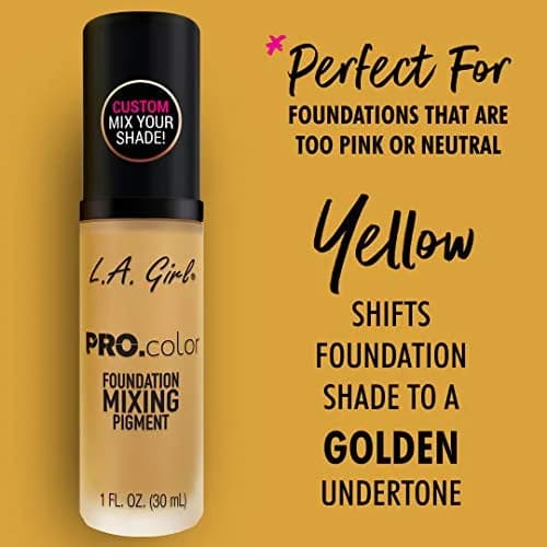 L.A. Girl PRO.color Foundation Mixing Pigment Yellow 3.8oz (112ml) | Adjusts Foundation Shade for Golden Undertones thumbnail 6
