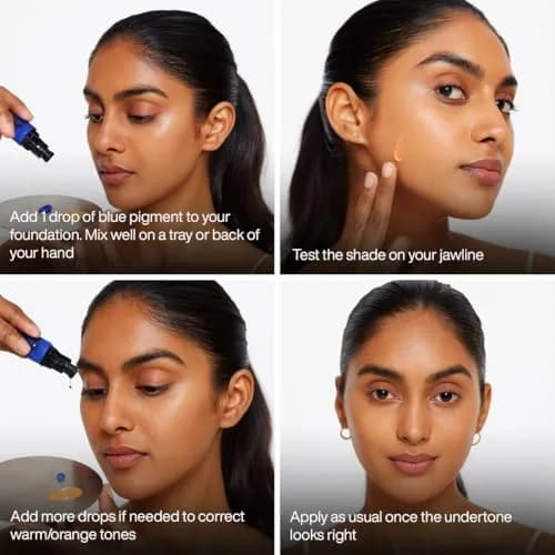 L.A. Girl PRO.color Blue Foundation Mixing Pigment 29.5ml (1 Fl Oz) | Color Correcting for All Skin Tones thumbnail 2