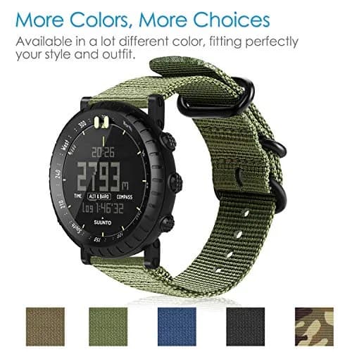 FINTIE Nylon Sport Band Compatible with Suunto Core Watch | Olive, 24mm Width, Adjustable (143mm-217mm Wrist) thumbnail 7