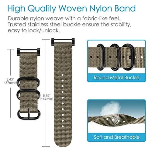 FINTIE Nylon Sport Band Compatible with Suunto Core 24mm (0.94in) | Breathable & Adjustable Replacement Strap thumbnail 4