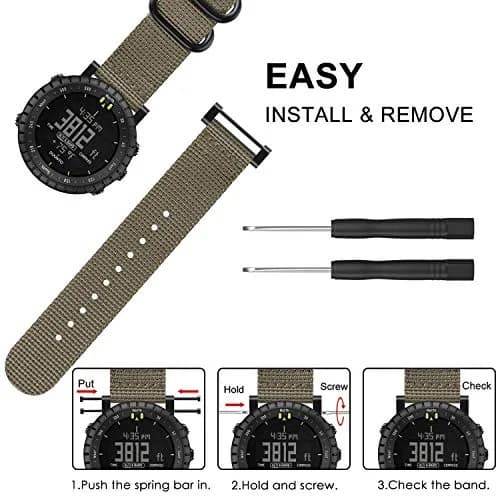 FINTIE Nylon Sport Band Compatible with Suunto Core 24mm (0.94in) | Breathable & Adjustable Replacement Strap thumbnail 5
