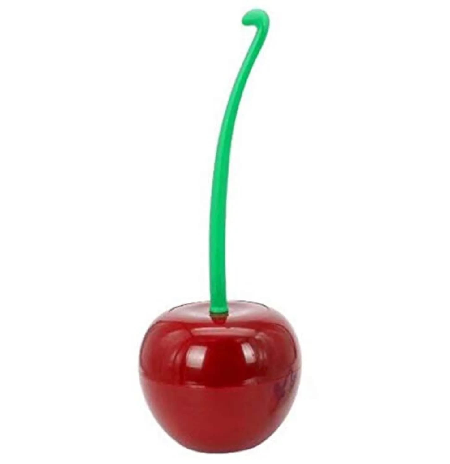 Dirk Toilet Brush New Creative Cherry Shape | Dense Nylon Bristles, Hygienic Design (15in x 5in) — Red