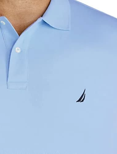 Nautica Classic Fit Short Sleeve Polo Shirt in Noon Blue | Lightweight Cotton for Warm Weather (70-120 chars) thumbnail 2
