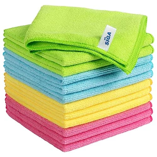MR.SIGA Microfiber Cleaning Cloths, Streak Free Microfiber Towels, 12 Pack | 32x32cm (12.6x12.6") Assorted thumbnail 1