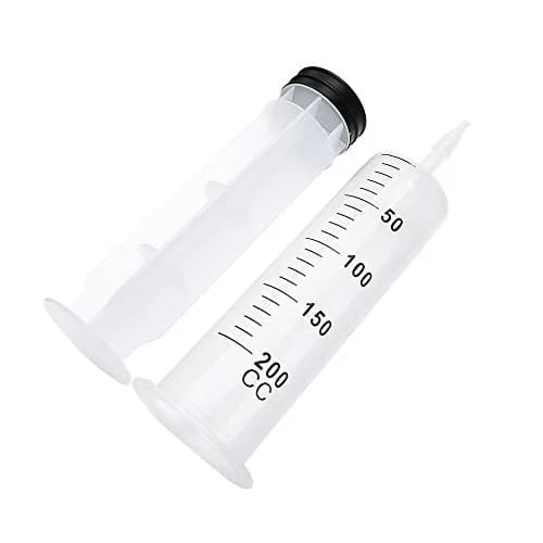 A AKRAF 200ml Syringe with 70cm Tube & Tip Adapter | Large Plastic Syringe for Labs & Refilling thumbnail 3
