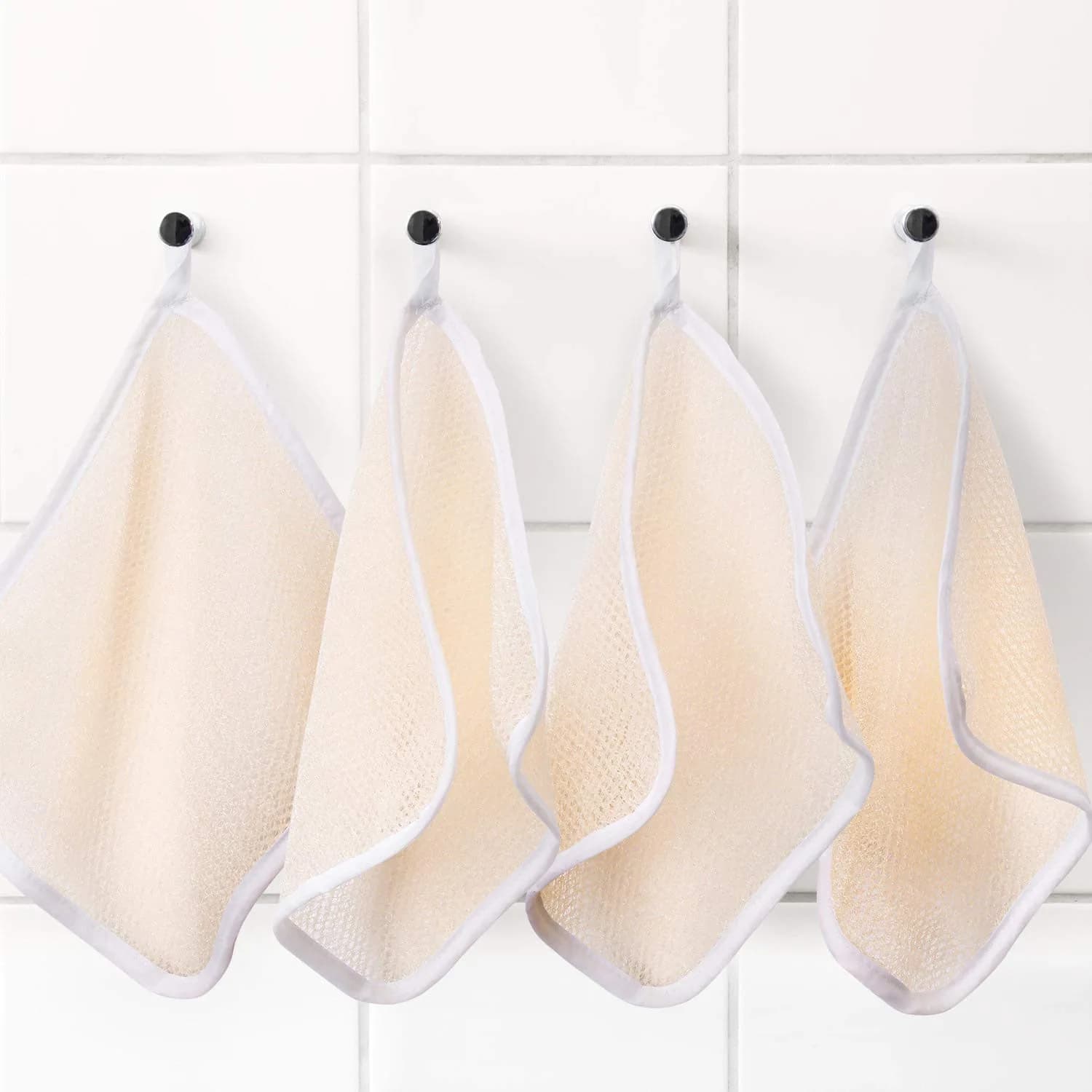 Tatuo 5 Pcs Exfoliating Washcloth Set | Dual-Sided Nylon Scrub & Soft Texture Towels - view 6