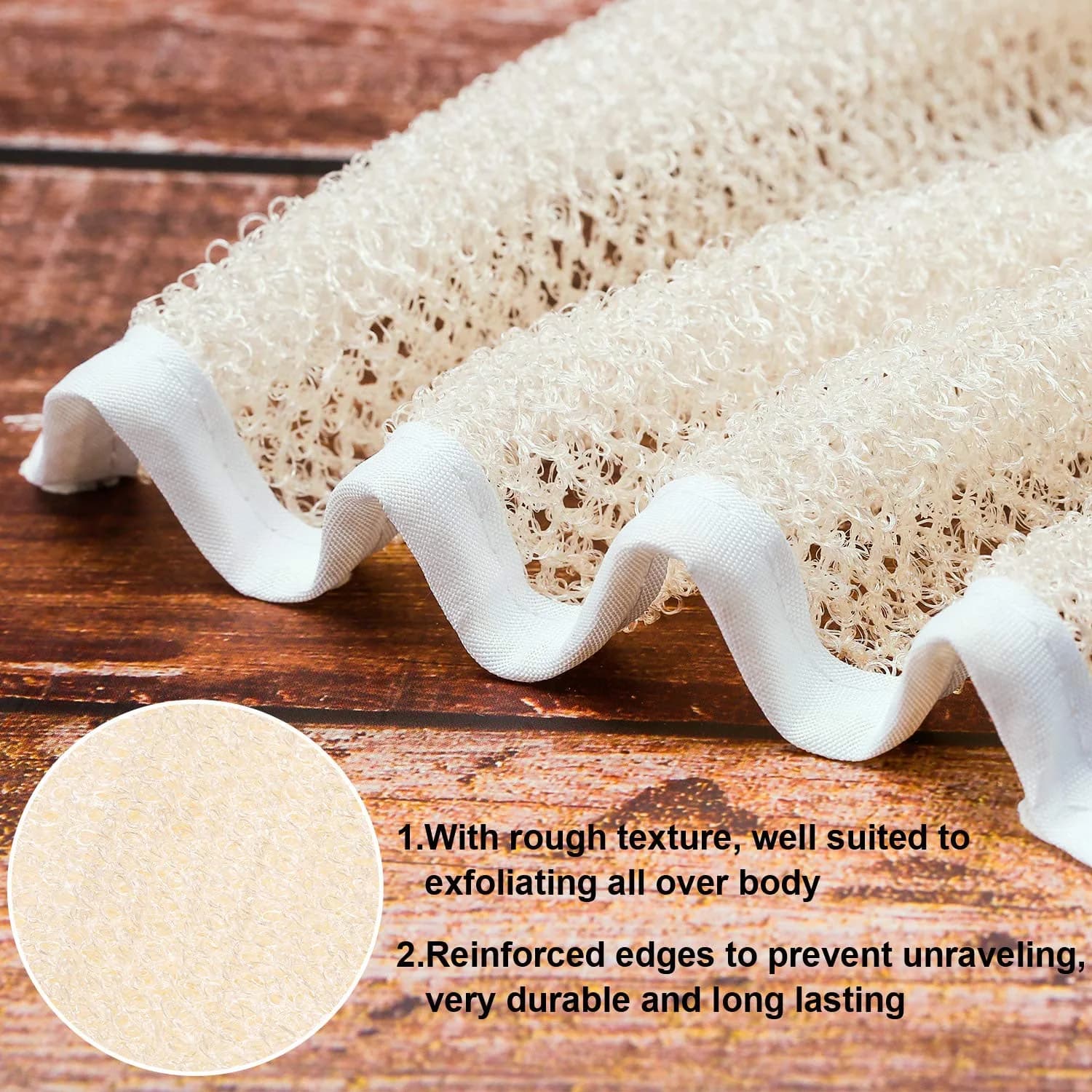 Tatuo 5 Pcs Exfoliating Washcloth Set | Dual-Sided Nylon Scrub & Soft Texture Towels - view 3