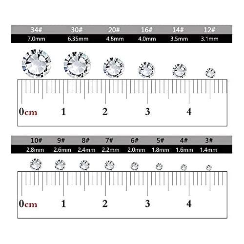 Onwon Clear Crystal Flat Back Rhinestones SS10 (2.8mm) - 1440 Pieces | Glass Craft Gems for DIY & Embellishments thumbnail 3