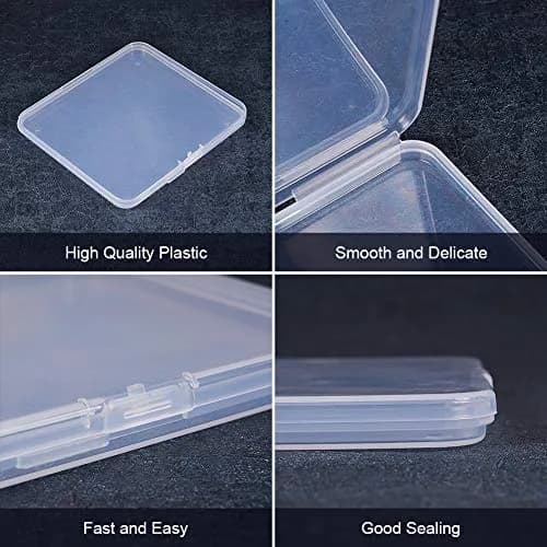 BENECREAT Clear Plastic Bead Storage Containers 6 Pack 12.5cm x 11.2cm x 1.1cm | Organizes Craft Supplies for India thumbnail 5