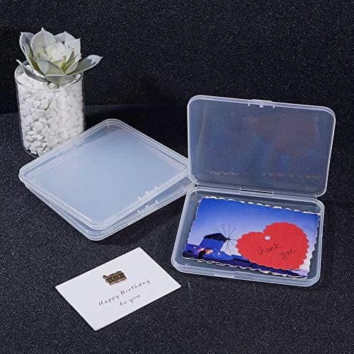 BENECREAT Clear Plastic Bead Storage Containers 6 Pack 12.5cm x 11.2cm x 1.1cm | Organizes Craft Supplies for India thumbnail 6