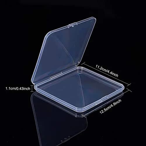 BENECREAT Clear Plastic Bead Storage Containers 6 Pack 12.5cm x 11.2cm x 1.1cm | Organizes Craft Supplies for India thumbnail 2
