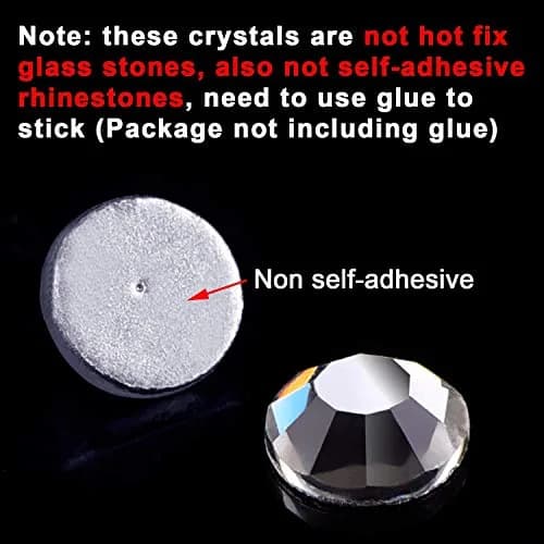 Onwon 144 Pieces SS40 / 8mm Clear Crystal Flat Back Rhinestones | Glass Craft Gems for DIY & Embellishments thumbnail 4