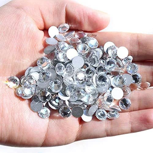 Onwon 144 Pieces SS40 / 8mm Clear Crystal Flat Back Rhinestones | Glass Craft Gems for DIY & Embellishments thumbnail 3