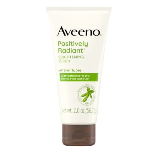 Aveeno Positively Radiant Exfoliating Daily Facial Scrub, 2 oz | Brightening & Gentle for Sensitive Skin thumbnail 1