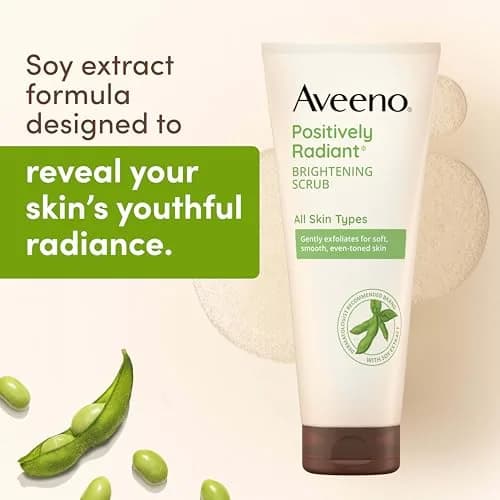 Aveeno Positively Radiant Exfoliating Daily Facial Scrub, 2 oz | Brightening & Gentle for Sensitive Skin thumbnail 3