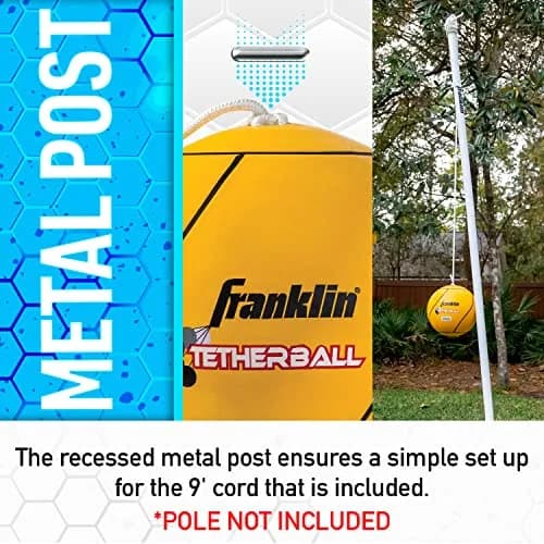 Franklin Sports 8.5" Rubber Tetherball | Heavy Duty Rubber Construction for Outdoor Play thumbnail 3
