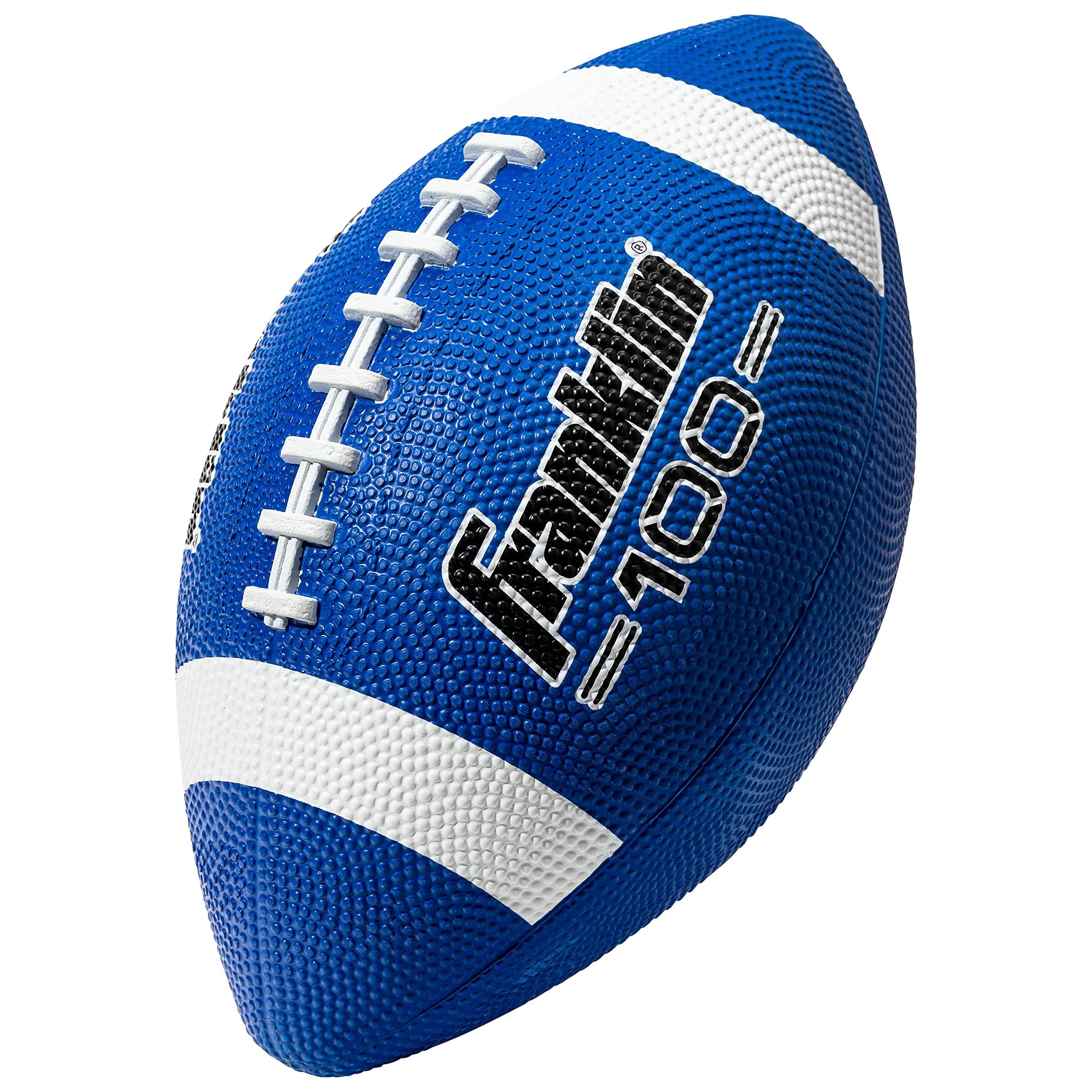 Franklin Sports Grip-Rite 100 Junior Football - Blue | Official Junior Size 10" x 6" Rubber Ball