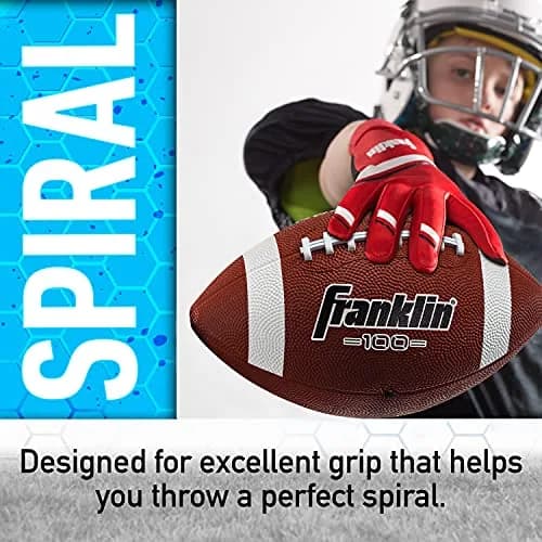 Franklin Sports Grip-Rite 100 Junior Football 10" x 6" | Official Junior Size for Kids thumbnail 5