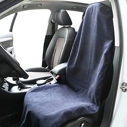 Shakar Sweat Towel Car Seat Cover Dark Blue Universal Fit | Protects Seats from Sweat & Moisture thumbnail 1