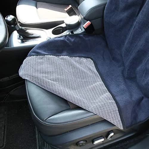 Shakar Sweat Towel Car Seat Cover Dark Blue Universal Fit | Protects Seats from Sweat & Moisture thumbnail 3