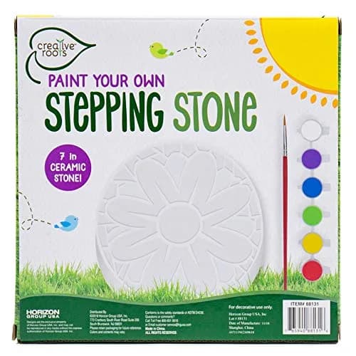 Creative Roots Mosaic Flower Garden Stepping Stone Kit 7-Inch Ceramic Stone | DIY Craft Kit for Kids Ages 6+ thumbnail 8