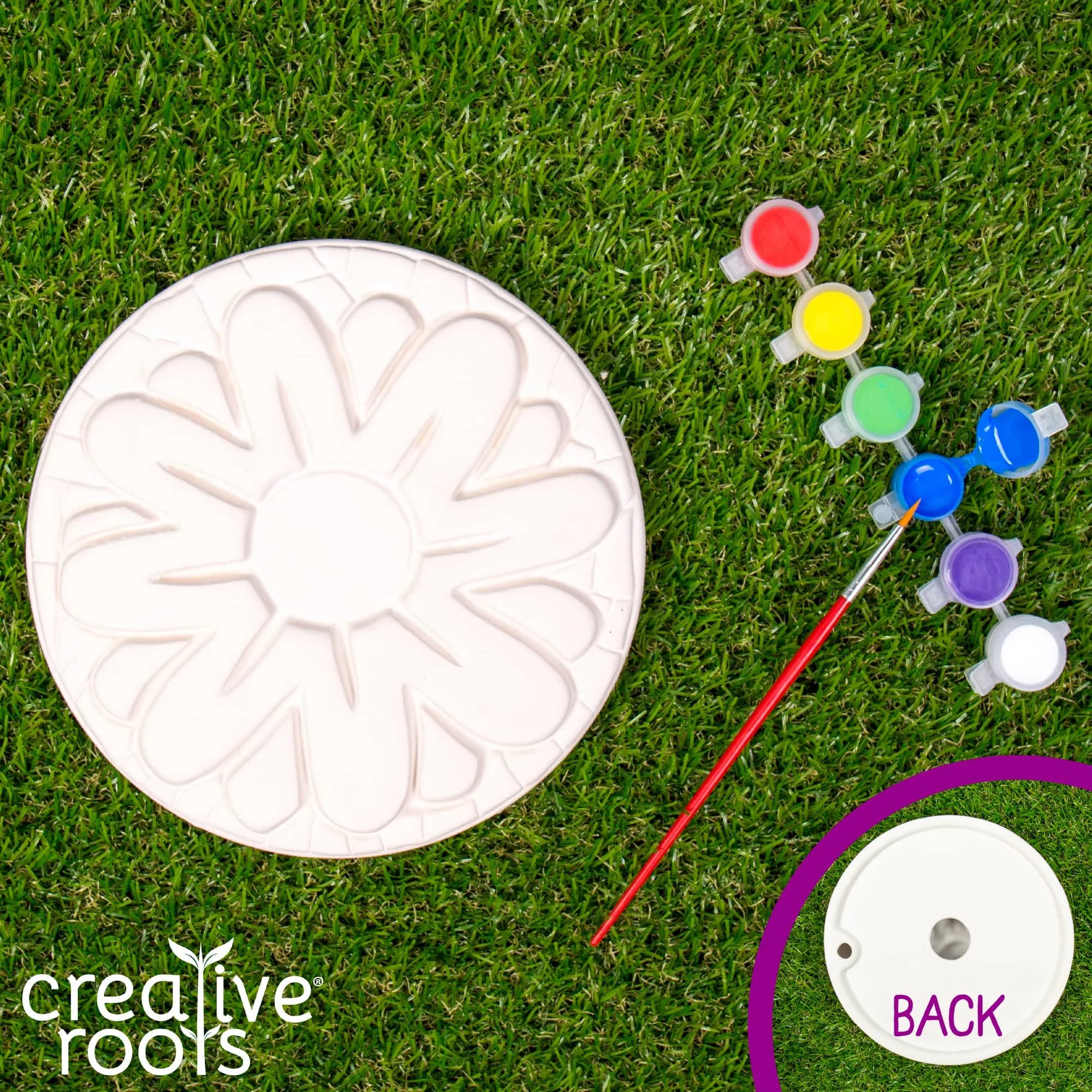 Creative Roots Mosaic Flower Garden Stepping Stone Kit | USA Imported Craft for Kids Ages 6+ - view 4