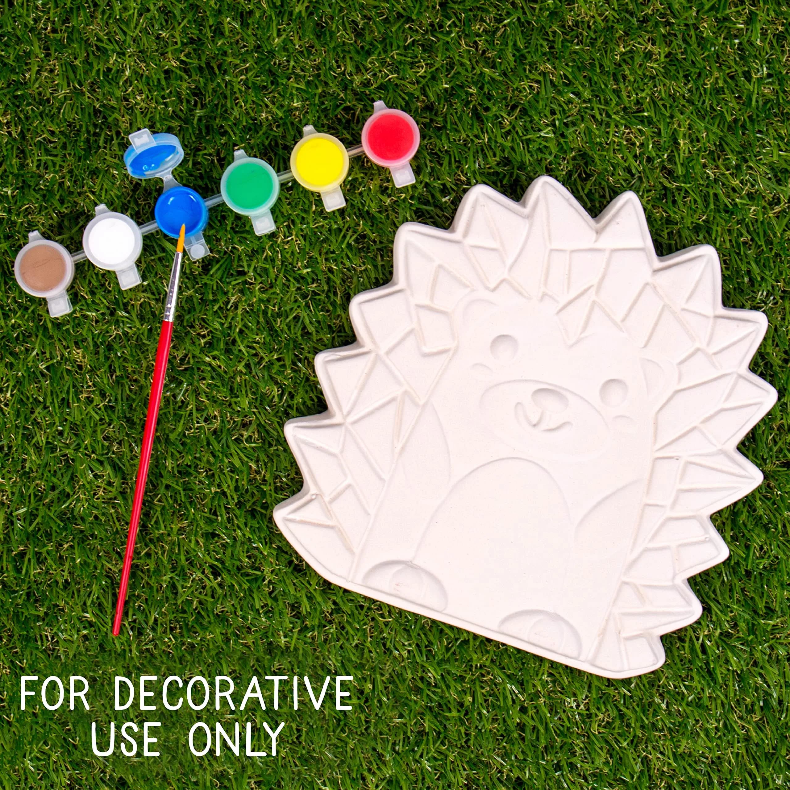 Creative Roots Mosaic Hedgehog Stepping Stone Paint Kit | USA Imported Craft for Kids Ages 6+ - view 2