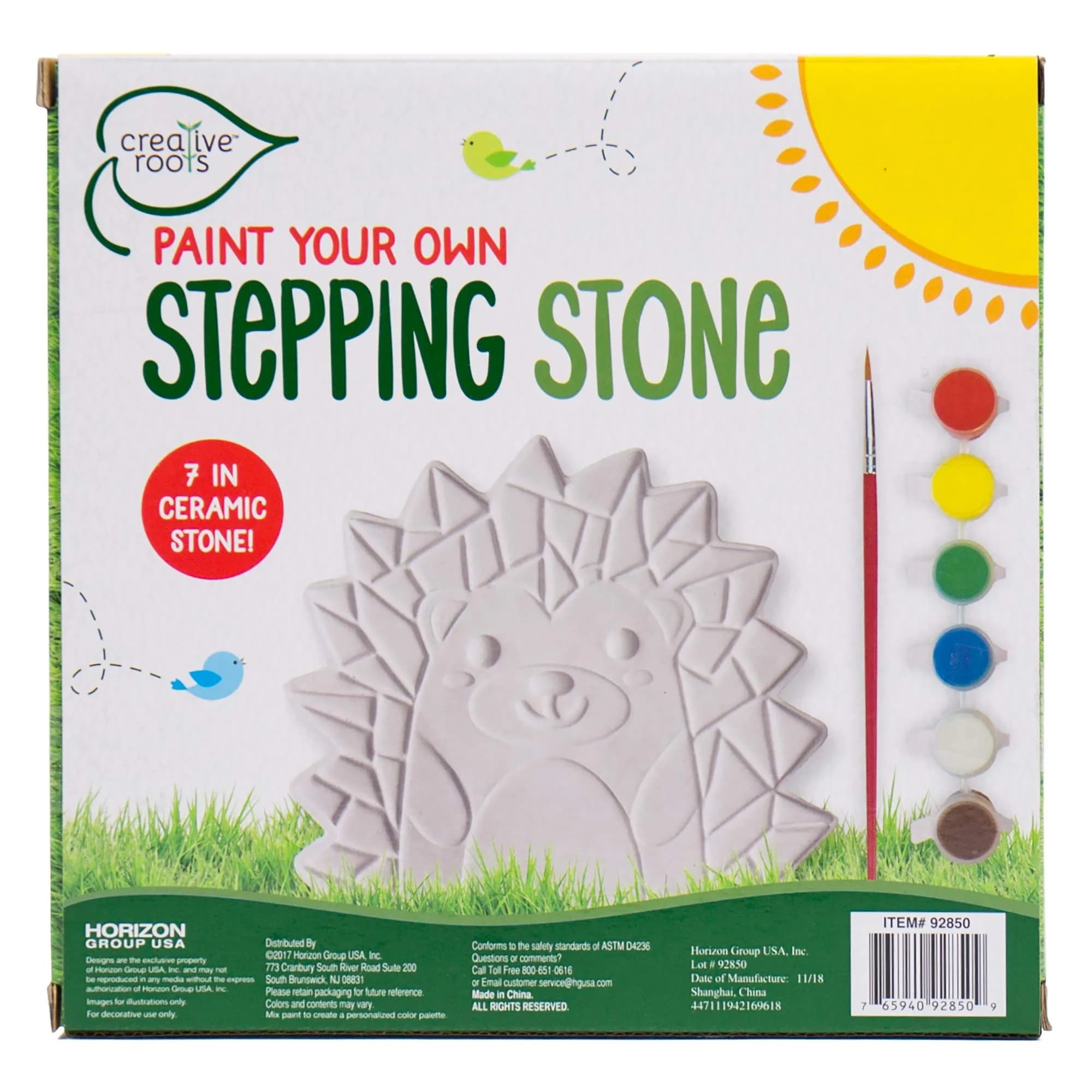 Creative Roots Mosaic Hedgehog Stepping Stone Paint Kit | USA Imported Craft for Kids Ages 6+ - view 5