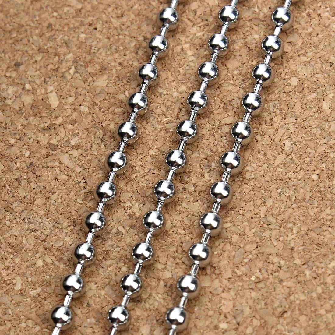 Tiparts Stainless Steel Ball Chains 3mm Width, 30ft Roll with 20 Connectors | Jewelry Making Findings for Necklaces, Keychains, Dog Tags - view 4