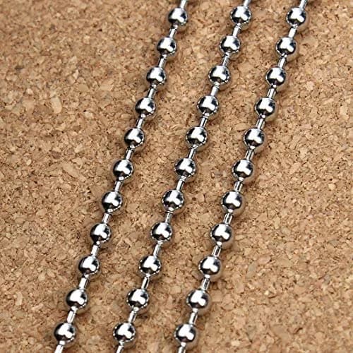 Tiparts Stainless Steel Ball Chains 3mm Width, 30ft Roll with 20 Connectors | Jewelry Making Findings for Necklaces, Keychains, Dog Tags thumbnail 4