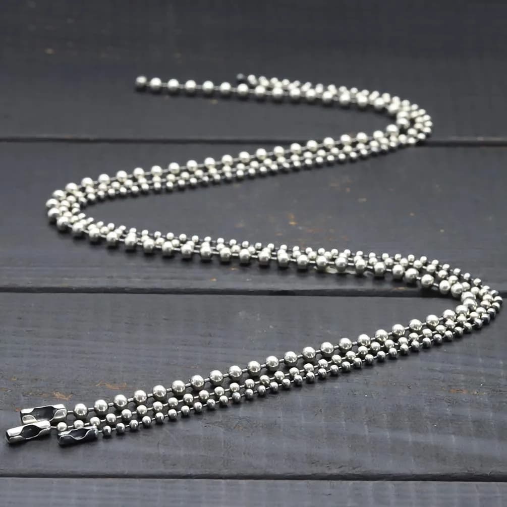Tiparts Stainless Steel Ball Chains 3mm Width, 30ft Roll with 20 Connectors | Jewelry Making Findings for Necklaces, Keychains, Dog Tags - view 5