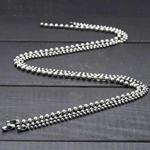 Tiparts Stainless Steel Ball Chains 3mm Width, 30ft Roll with 20 Connectors | Jewelry Making Findings for Necklaces, Keychains, Dog Tags thumbnail 5